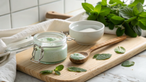 un-petit-pot-en-verre-ouvert-posé-sur-une-planche